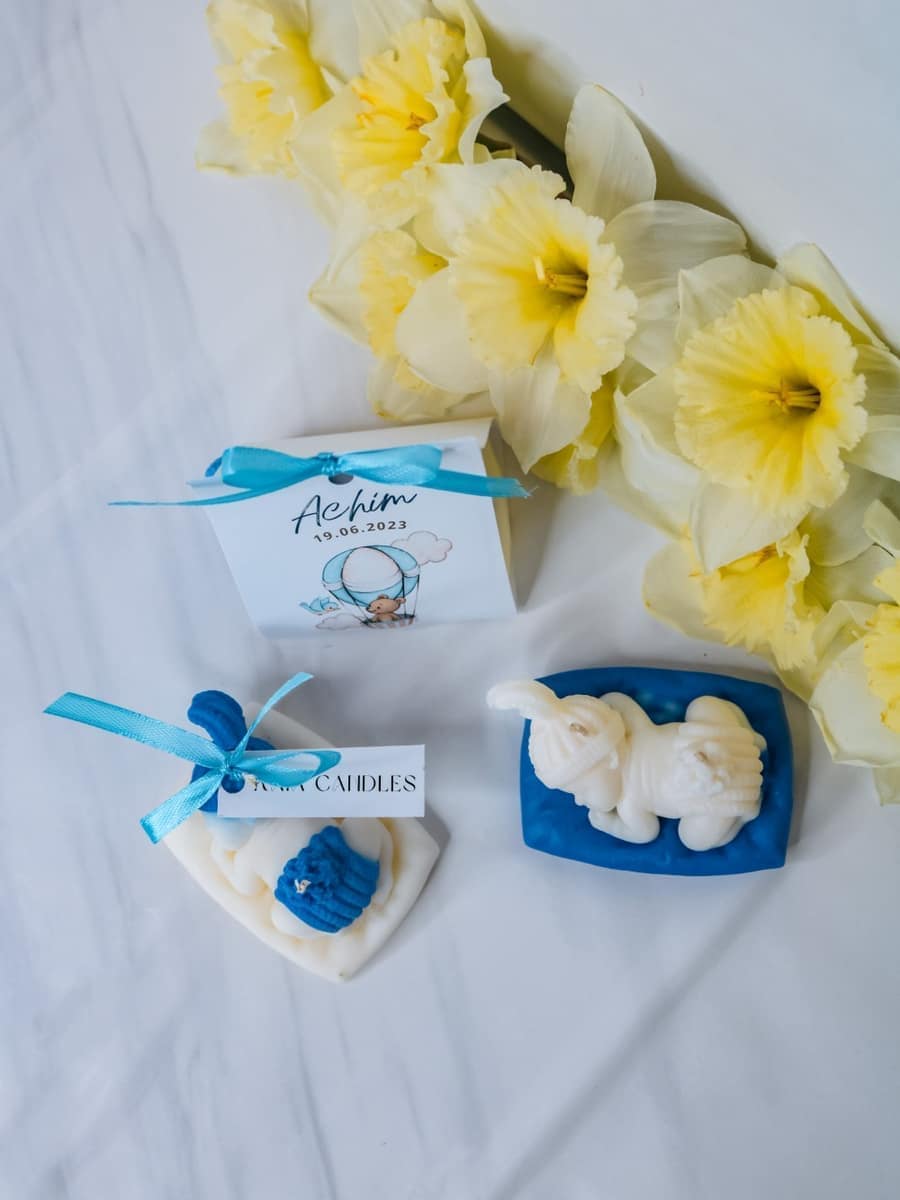 Marturii Botez lumanare BABY - cartonat & fundita - imagine 30